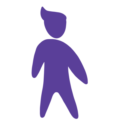 Purple Boy Mascot