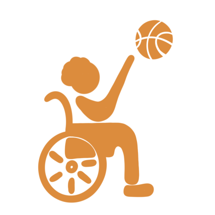 Wheelchair Basketball Player Mascot